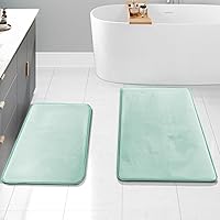 Vista 86 de Clara Clark - Tapete para baño, de espuma viscoelástica, terciopelo y felpa ultra suave, antideslizante, lavable a máquina y de secado rápido, de 17