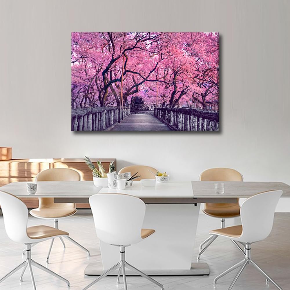 Amazon.com: Pink Cherry Trees Blooming Pictures for Living Room
