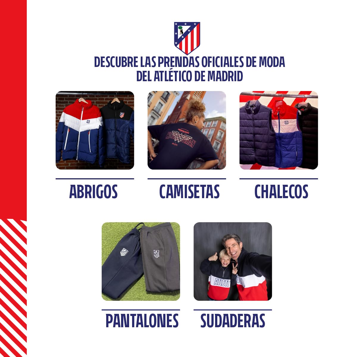 Atlético de Madrid 1903 - Hoodie Azul Marino | Capucha Ajustable, Bolsillo Canguro, Tejido Suave, Cálida, Corte Ajustado