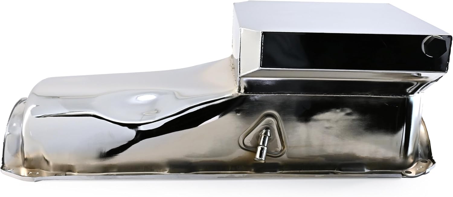 Steel Racing Oil Pan Fits 1965–90 Chevy Big Block 396-402-427-454 – Chrome Finish