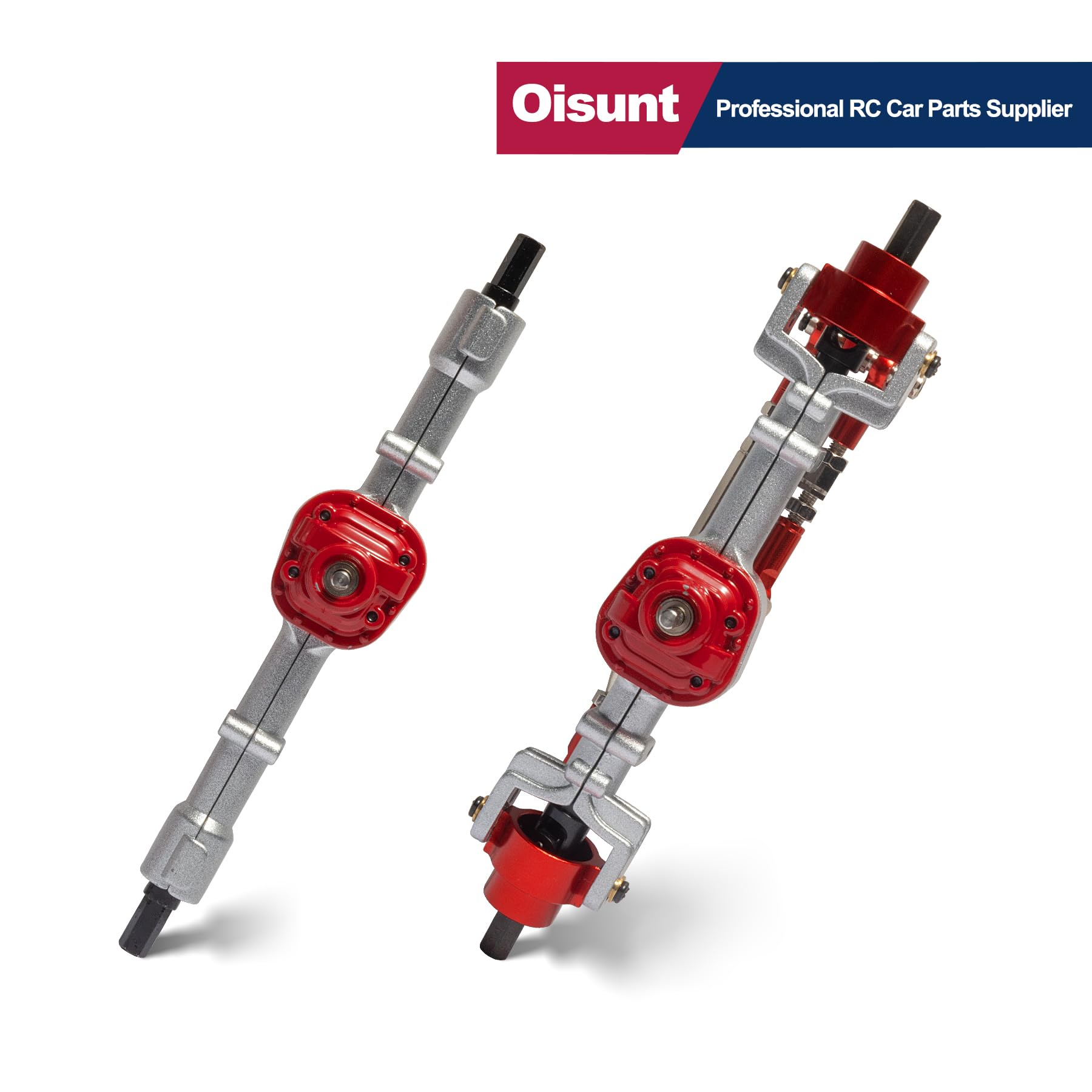 Oisunt Metal Axel Assembly Front Rear Spare Part for 1/12th MN99SV2 MN99s MN98 MN82 MN78 LC79 MND90 D91 D96 D99S MN90 MN96 FJ45 RC Car Upgrades, Bridge Shaft Steering Cup Rod Set (Silver)