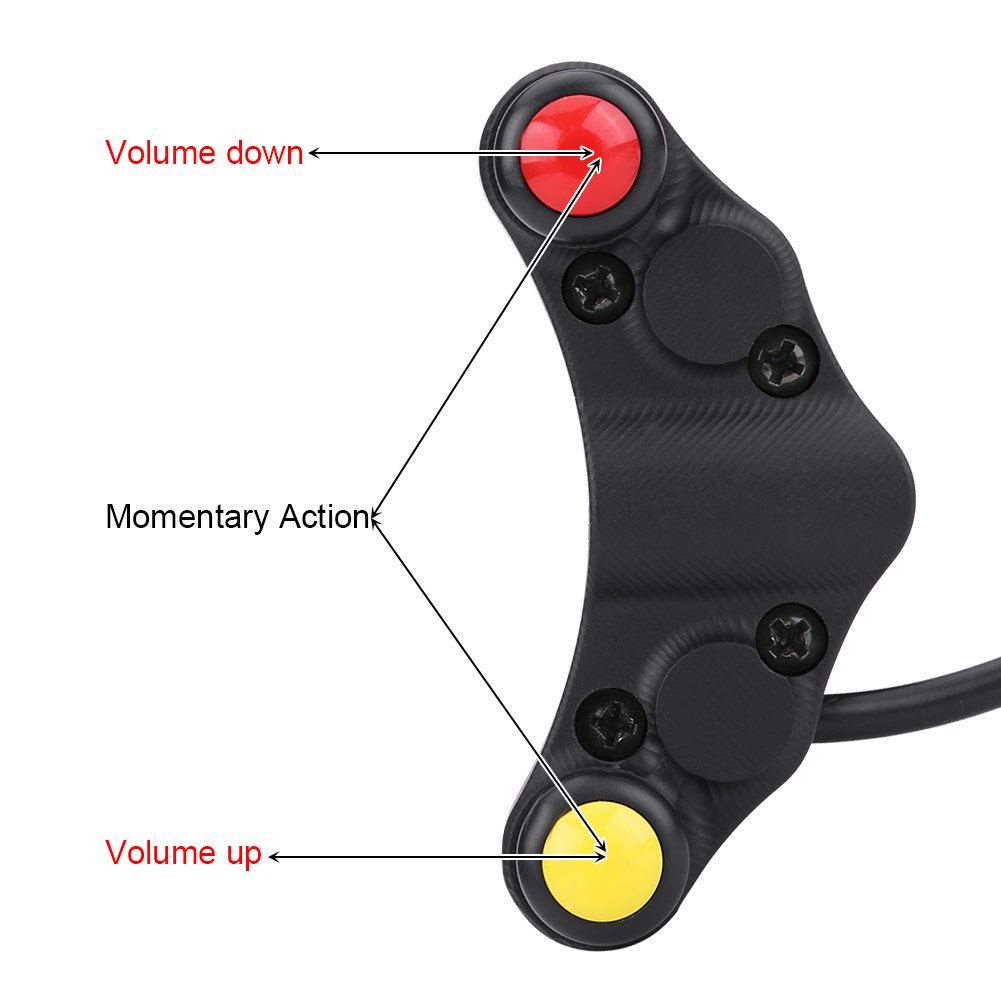 Pulsantiera Moto, 22mm Universale Interruttore Manubrio Impermeabile 12V Devioluci Multifunzionale Clacson, Fendinebbia, Fari Anteriori, Indicatori Direzione Interruttore Luce On Off