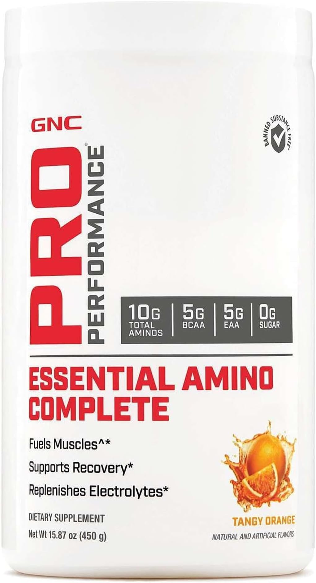 GNC Pro Performance Essential Amino Complete, Tangy Orange, 30 Servings, Supports Muscle Recovery