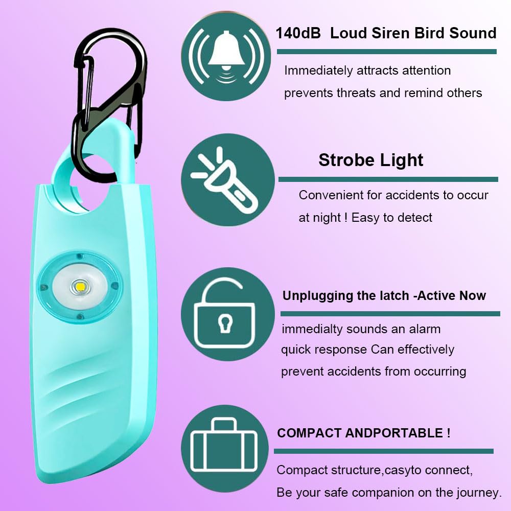 Self Defence Spray KOSIN Safe Sound Personal Alarm, Pack 140DB