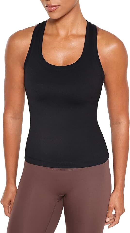 Ukaste Women's Studio Essential Racerback Tank Top | Waist Length, Breathable n Sweat-Wicking, No... product image