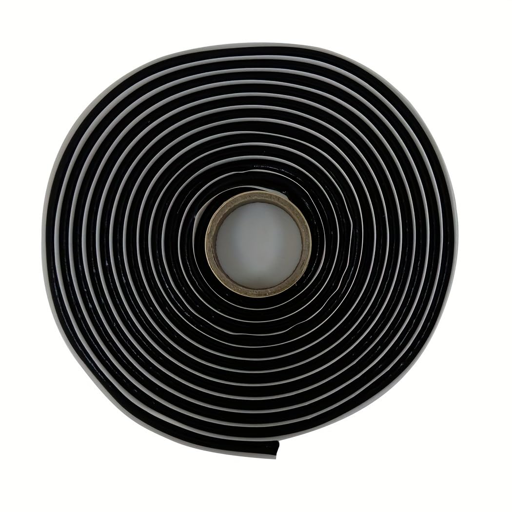 13 Ft Butyl Sealant Tape, Waterproof Butyl Rubber Sealant, Diameter 1/4" Rubber Sealant for Installing Car Doors, Windows, Car Audio Butyl Sealant Tape, Black