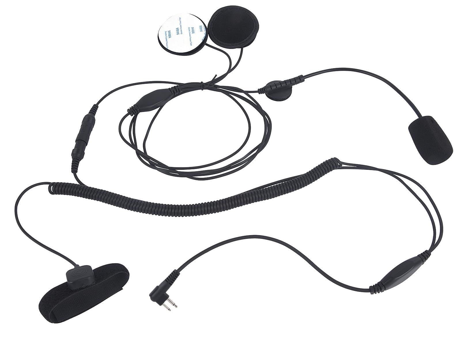 Auricolare per casco Walkie Talkie per moto compatibile con Motorola Mag One BPR40 CLS1110 CLS1410 CP185 CP200 CP200D DLR1020 DLR1060 DTR650 DTR700 RDM2070D RDU4100 radio (confezione da 2)