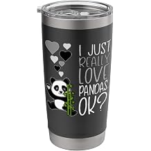 Cute Panda Lover I Just Really Love Pandas OK Stainless Steel Insulated Tumbler