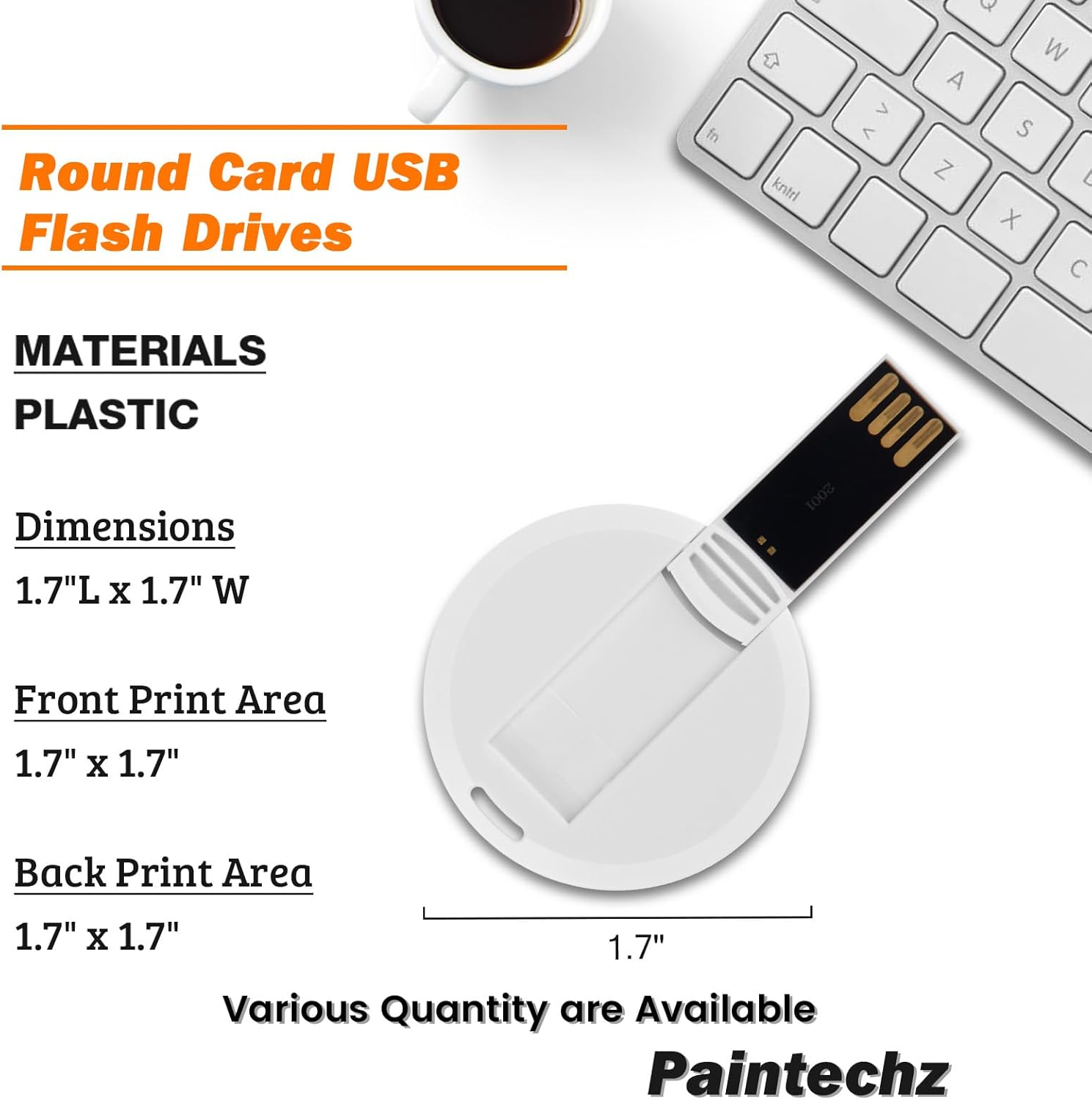 Custom Credit Card USB Flash Drives 50 Pack, Personalized Logo Text Bulk - as Corporate Gifts and Promotional Giveaways - Customizable 512MB