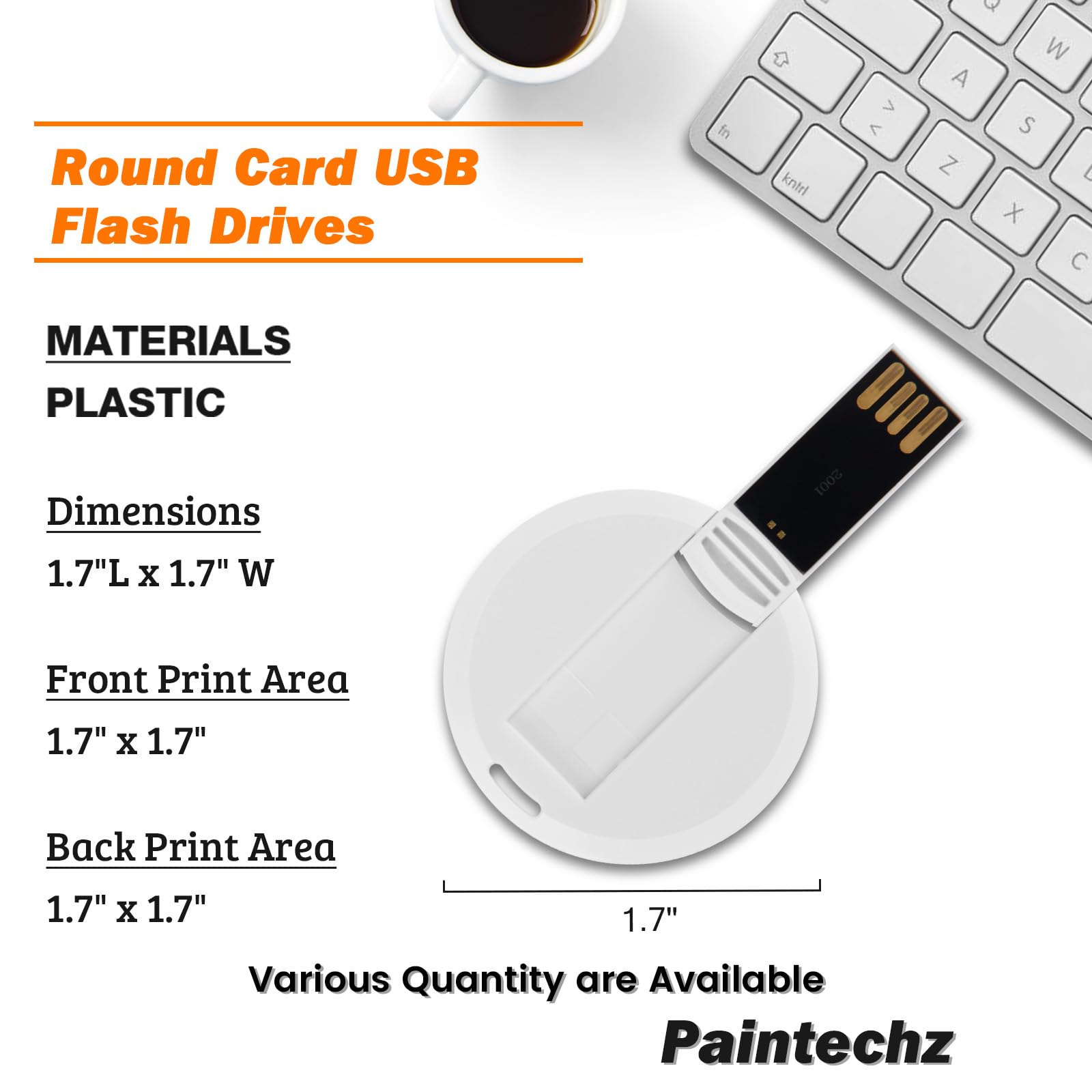 USB Stick Kreditkarten Personalisiert 1000 Stück, Individualisiert Logo Bedrucken - als Firmengeschenke und Werbegeschenke - 4GB