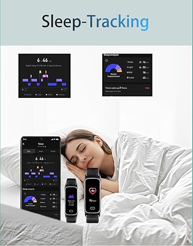 Miniatura 3 de Rastreador de actividad física para mujeres y hombres, relojes de fitness con seguimiento de sueño SpO2 de frecuencia cardíaca, 16 modos deportivos,