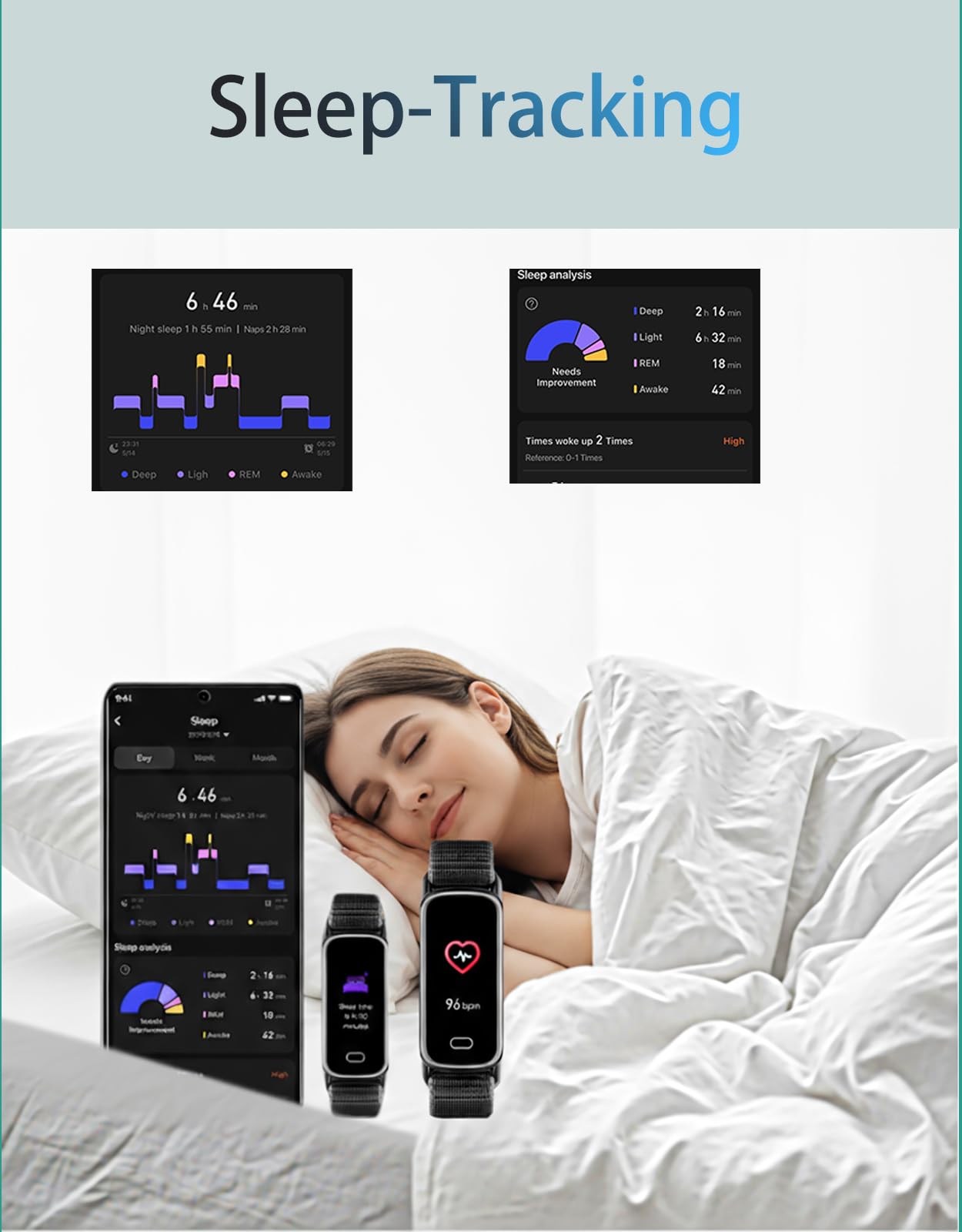 Fitness Tracker for Women Men with Heart Rate SpO2 Blood Pressure Sleep Tracker,Fitness Watches 16 Sport Modes SMS/SNS Notification Reminder,Activity Trackers Pedometer Calorie Tracker IP68 Waterproof