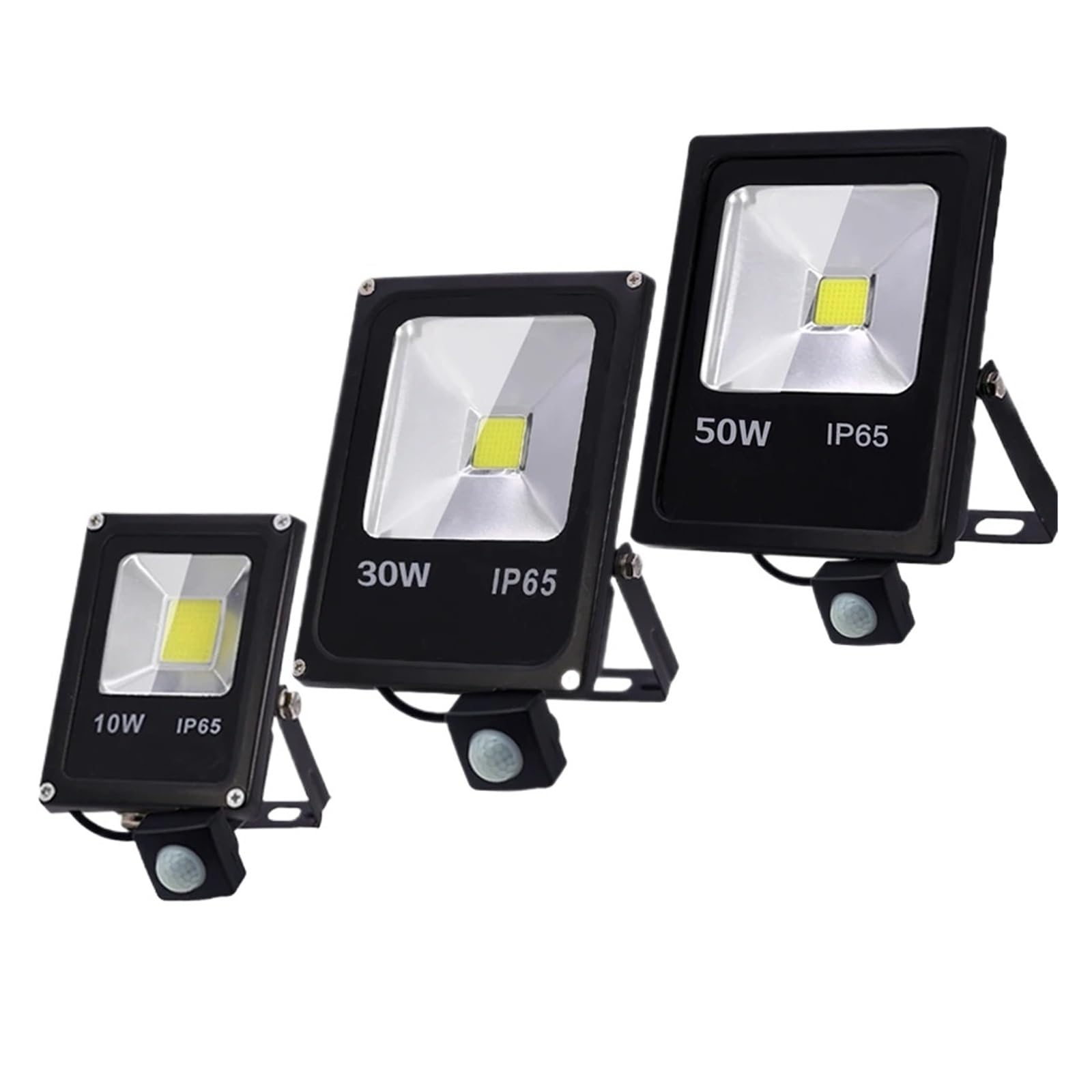 Luz de inundación Led 220 50W 30W 10W Reflector con Sensor de Movimiento IP65 iluminación Impermeable Reflector LED for Exteriores(Motion Sensor 50w,Warm White)