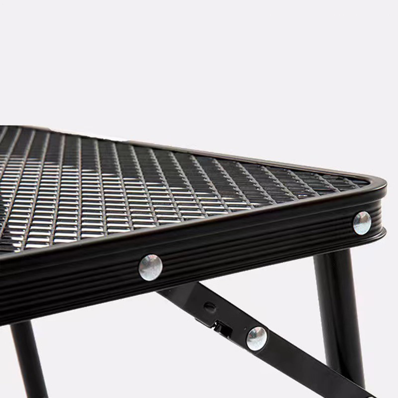 Générique Składany stół kempingowy 60 x 40 cm z blatem | Metalowy stół do grillowania na świeżym powietrzu grill i grill tylna klapa wędkarstwo plaża ogród podwórko