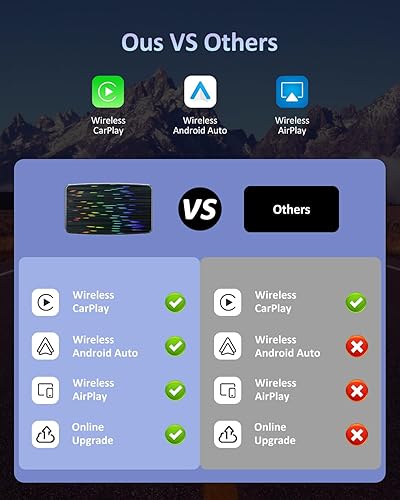 Miniatura 3 de VeloBlast Adaptador automático inalámbrico CarPlay Android 3 en 1 con Airplay que convierte con cable a inalámbrico, dongle inalámbrico para