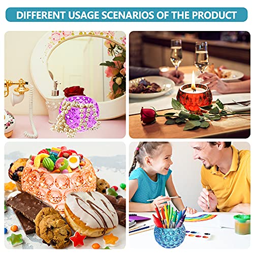 3Pcs Candle Holder Molds For Resin, Tealight Candles Holders Resin Mold Epoxy Votive Candle Silicone Mold Candlestick Mould For Diy Jewelry Box, Decoration, Wedding, Party #TOP6