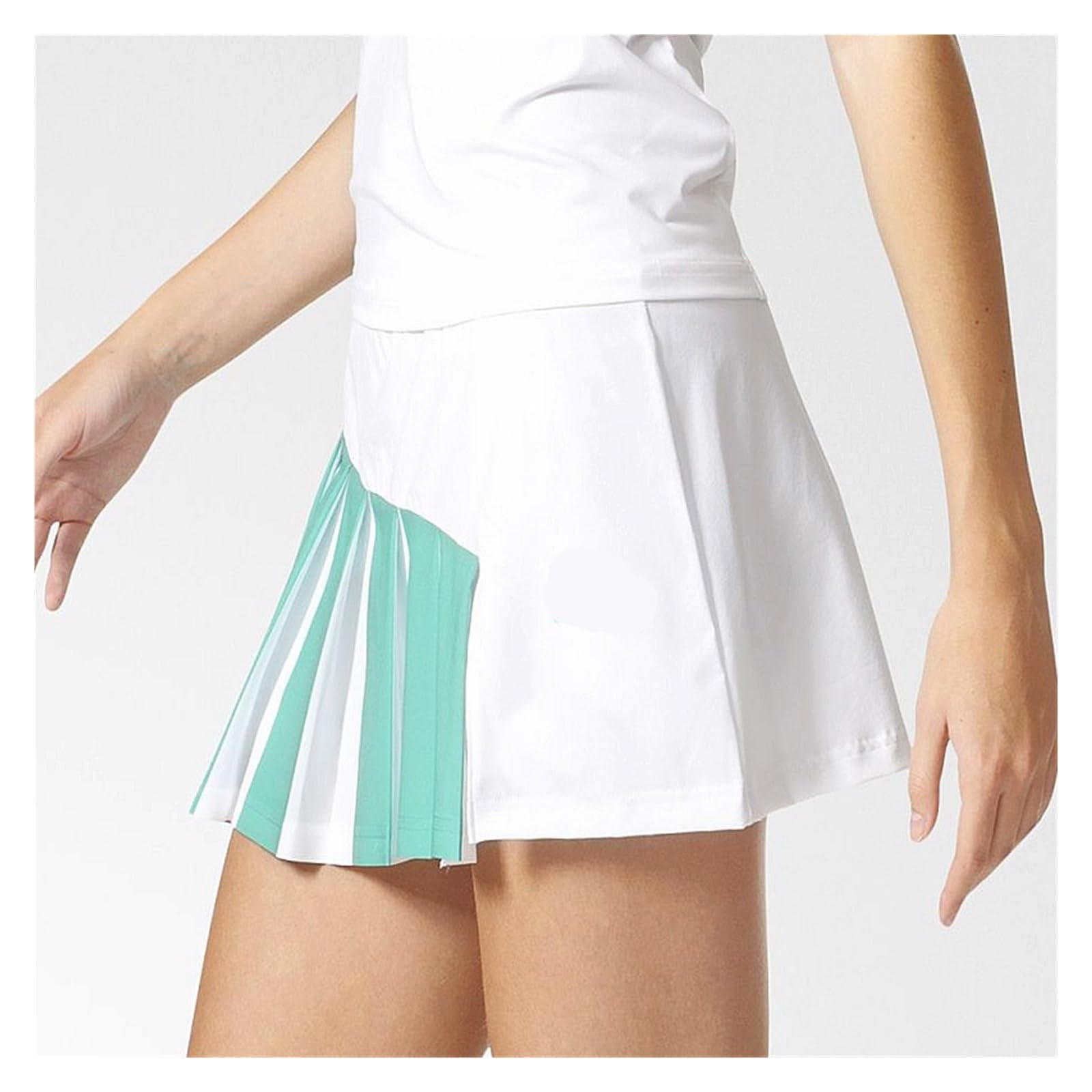 Damen-Sport-Tennisrock, Atmungsaktiver Doppellagiger Lauffaltenrock, Kontrastfarbener Badminton-Kurzrock Mit Taschen(Color: 8,XXL (Weight 62-72kg))