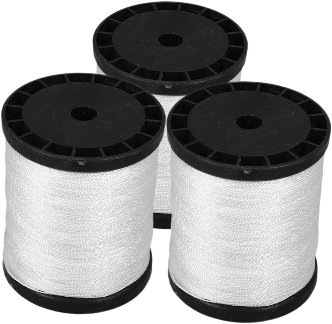 LALAFINA 3 rollos de cuerda de nylon para albañilería, cuerda flexible y resistente de nylon blanca para proyectos exteriores de albañilería, 0.195 kg por rollo miniatura 1