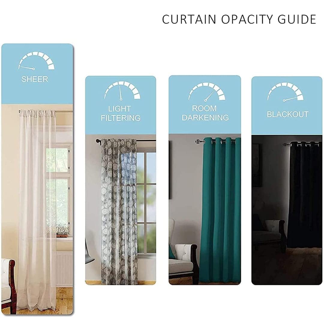 Floral Door Curtains - Soft Sheer Panels FREE SHIPPING -4