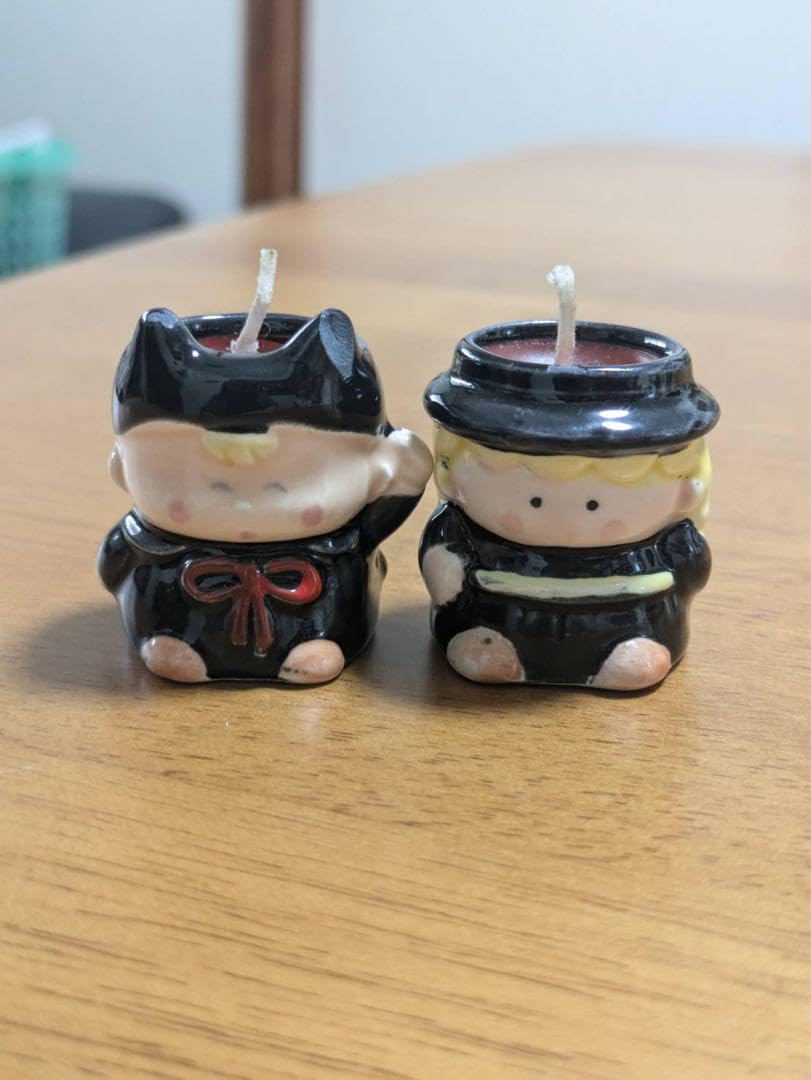 内藤ルネ　男の子　女の子　キャンドル　フィギュア　陶器　レア　レトロ Amazon.co.jp: 内藤ルネ 男の子 女の子 キャンドル フィギュア