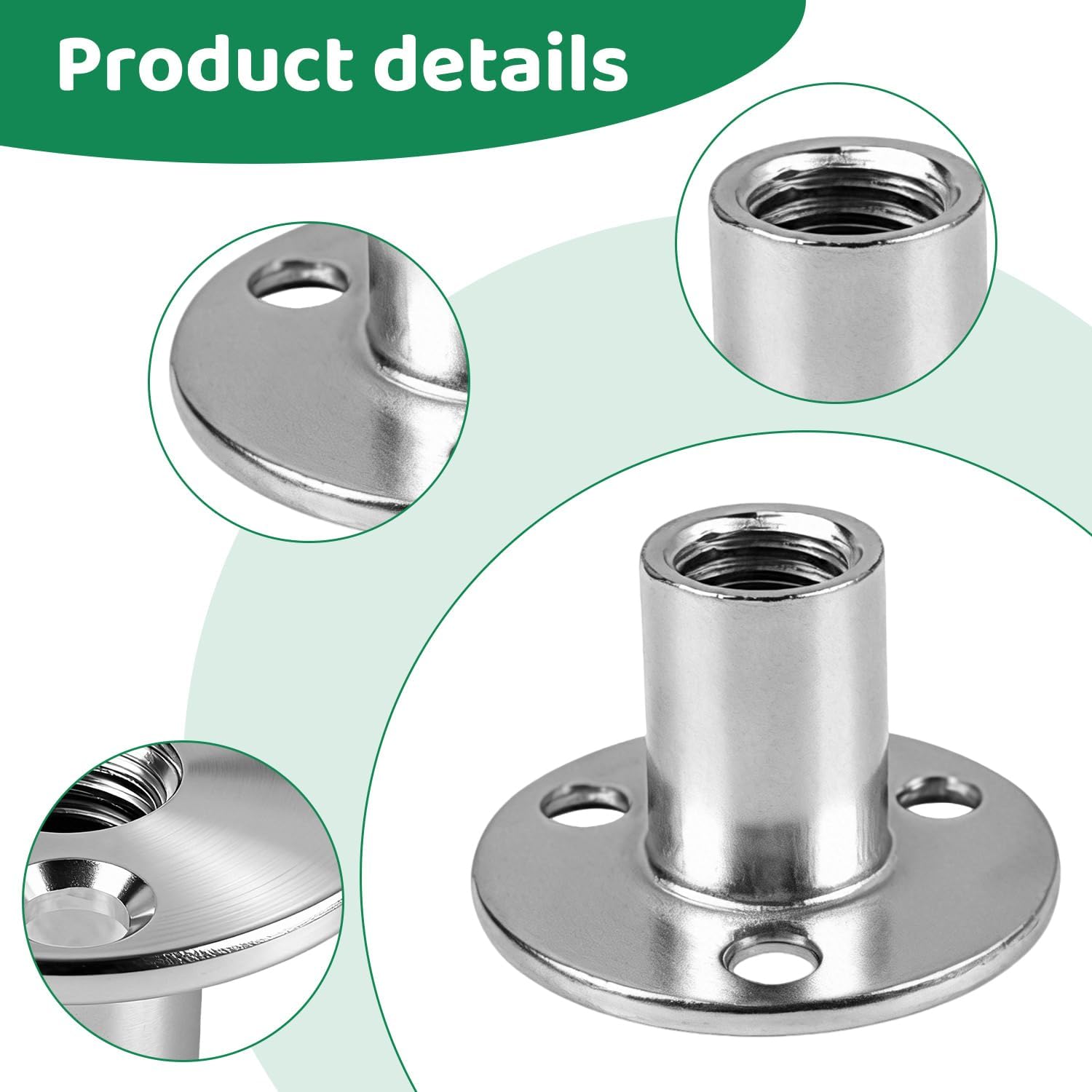 Pack of 15 3 Hole T-Slot Nuts M12, Safe and Non-Slip, Screw-in Nut M12 for Attaching Connecting Furniture, Made of Steel, for Workbench, Machine Table (Silver)