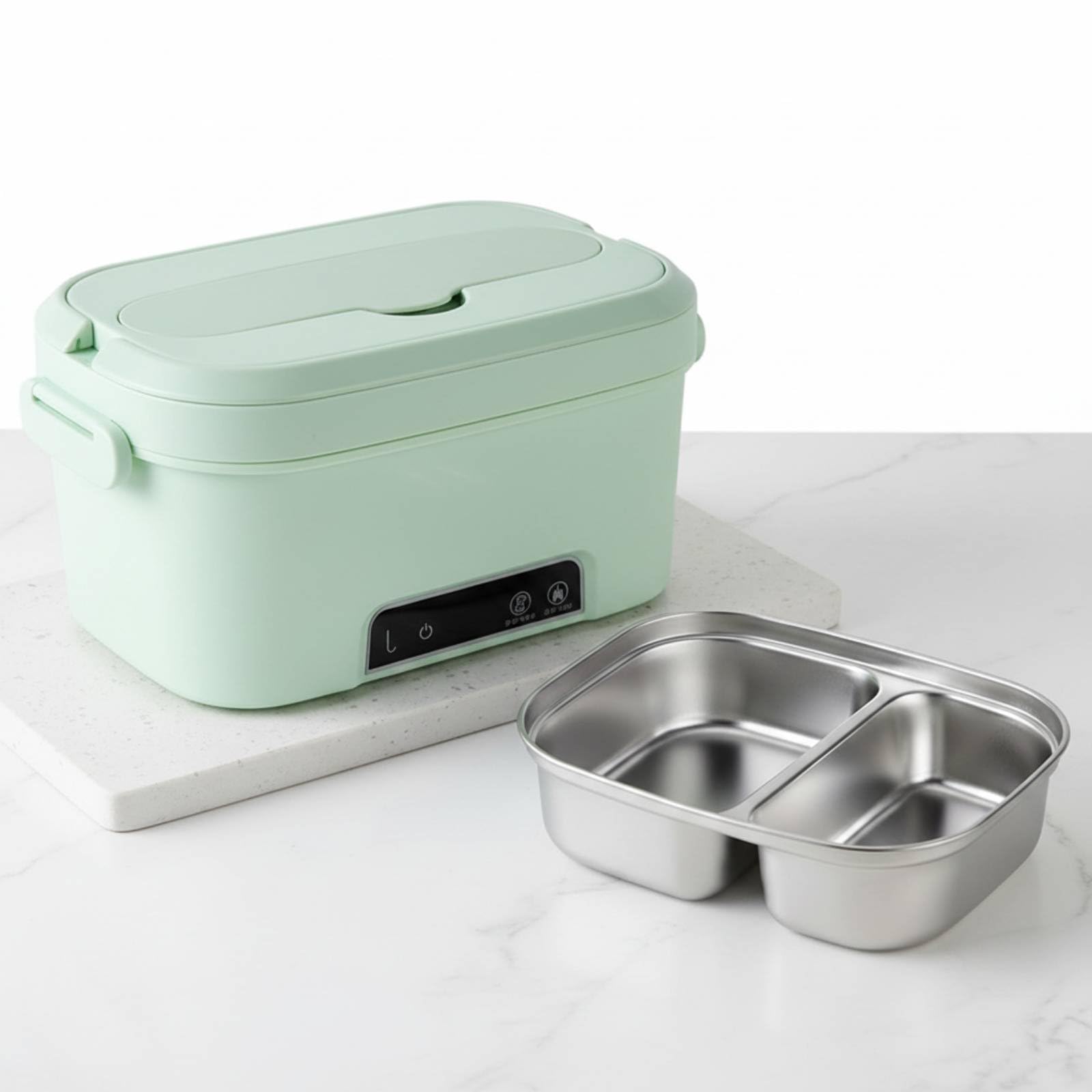 Contenitore Termico Pasti Scaldavivande Elettrico Portatile Pranzo Box Contenitore Riscaldante Lunch Box Cordless Camera Alimenti Alimentare Doppio, Array, Rosa Ciliegio