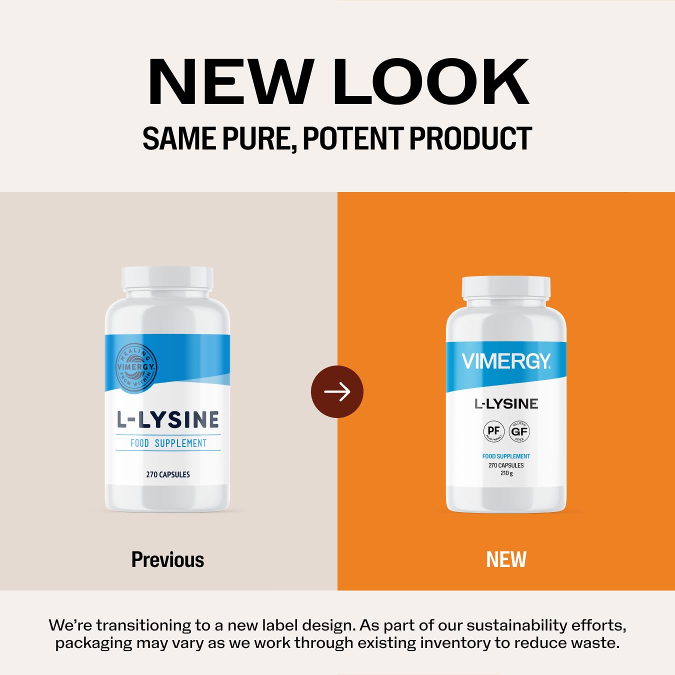 Vimergy L-Lysine 500MG Capsules – Essential Amino Acid – Vegan Capsule Made with no Gelling Agents– Non-GMO, Gluten-Free, No Gelatin, Kosher (270 Capsules)