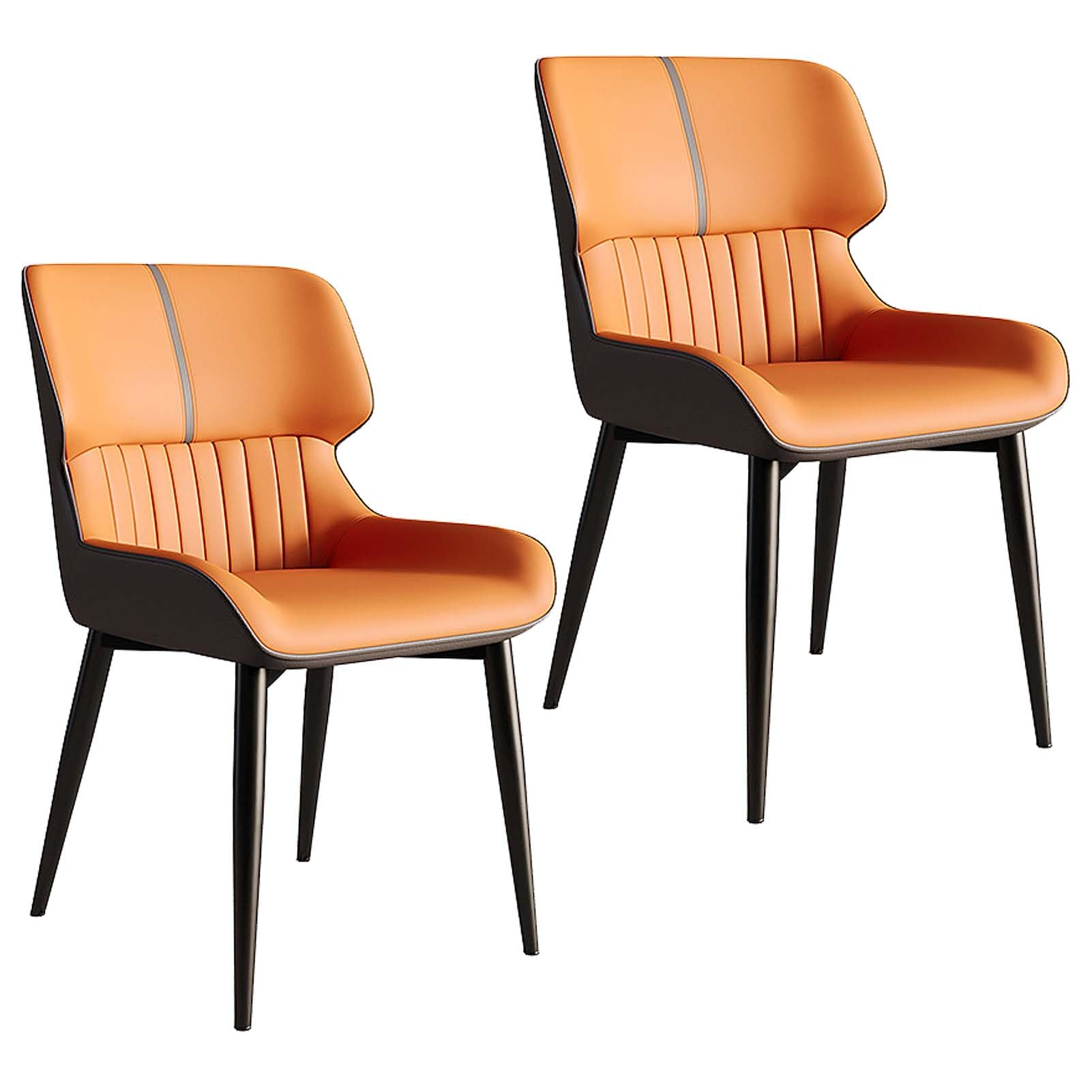 Chaise de salle à manger pour dos sensible lot de 2 chaises faciles à nettoyer en métal