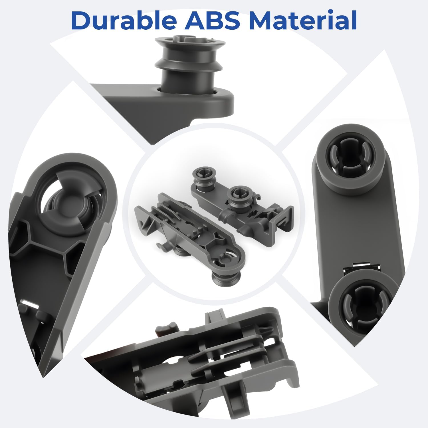 Dishwasher Top Upper Rack Roller Wheels Compatible With Whirlpool Kitchen-Aid Kenmore 66513252k110 Replace#: W10350401 W10195336 Ap6020157 KUDC10IXBL3 KUDC10IXWH0 WDF730PAYT6 WDT770PAYM0