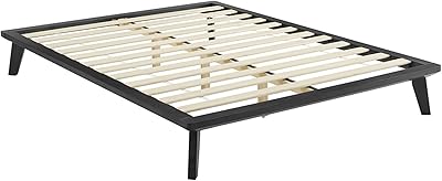 DeCoro Metro Wood Platform Bed Black, King Size