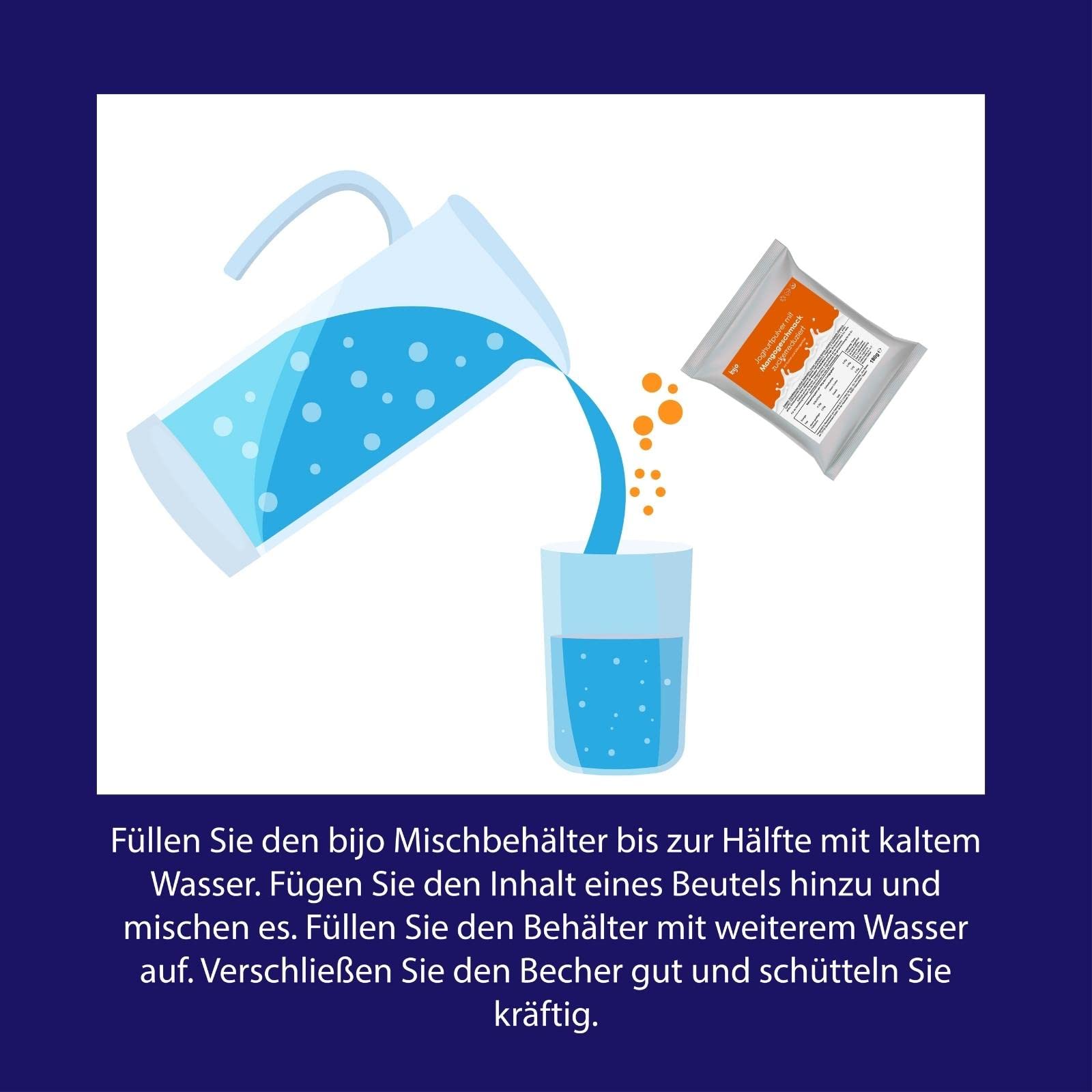 bijo Joghurtpulver mit Geschmack 4er Set - Erdbeere griechischer Art - Selbermachen (ergibt 4 kg Joghurt) - Joghurtpulver für Joghurtbereiter - 230g Joghurtpulver je Sachet - kurzes MHD