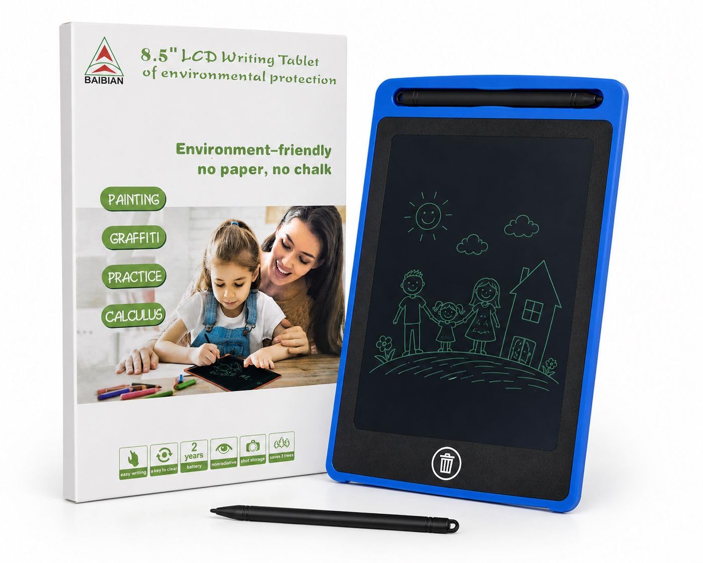 8.5 Inch LCD Writing Tablet | Digital Drawing Pad for Kids | E-Writer Doodle Board with Stylus | Reusable Writing & Drawing Board-picture-19