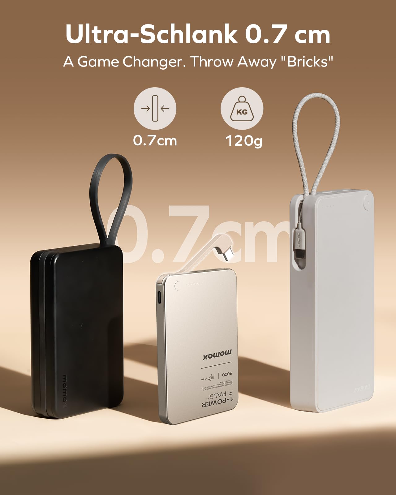 MOMAX 5000mAh Wireless Magnetic Power Bank Online - Dettaglio