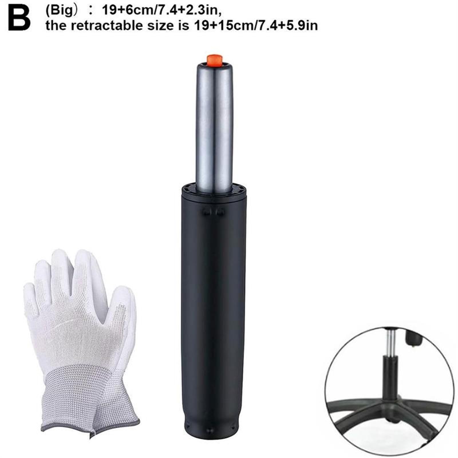 Dritto Elevazione a Gas Heavy Duty Regolabile Asta Sedile Cilindro Supporto Home Office Asta Sedile di Ricambio pistone Sedia Ufficio(B)