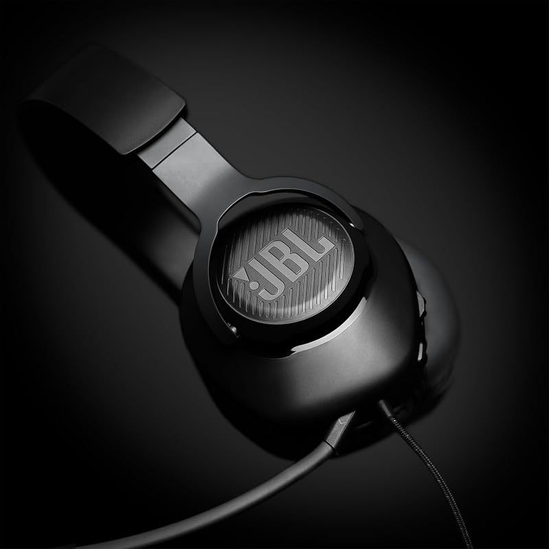 JBL Quantum 100 vezetékes gamer fejhallgató 3,5mm jack mikrofonnal - black, Quantum 100