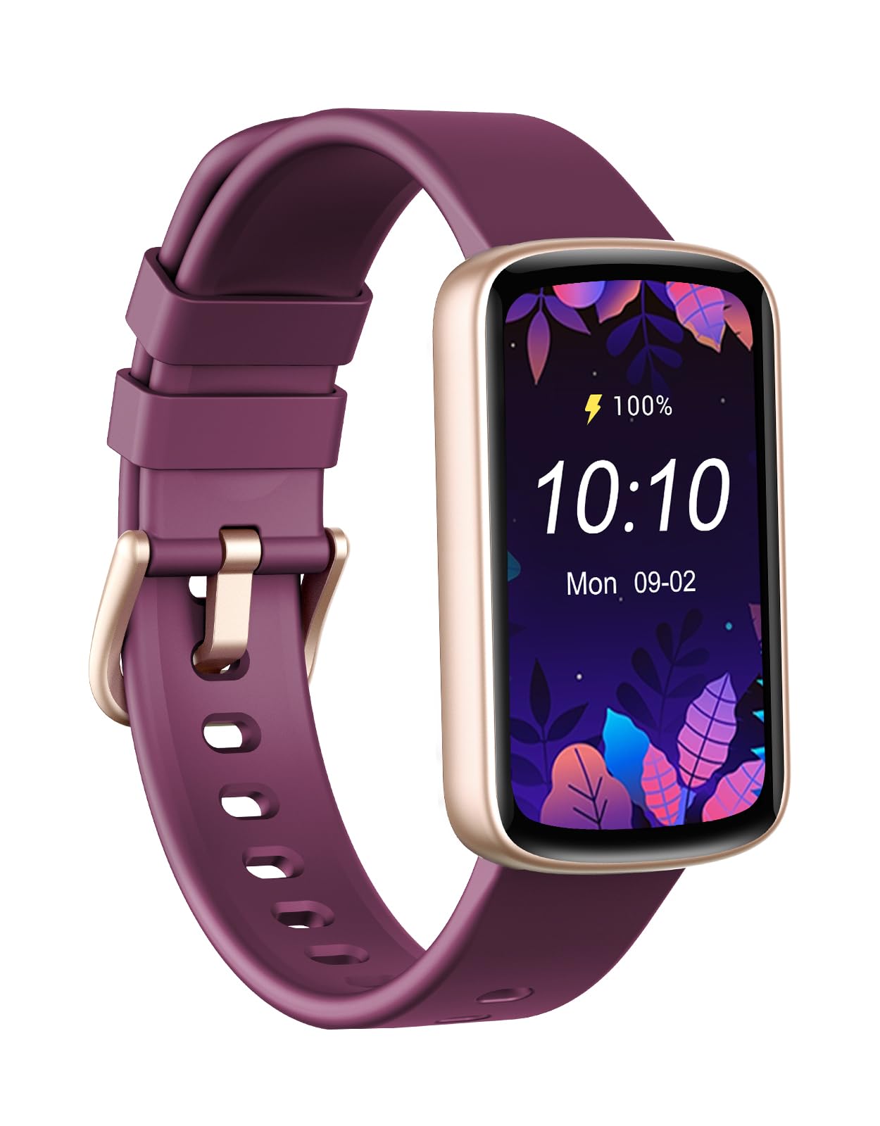 HUAKUA Reloj Inteligente Mujer, 24/7 Monitor Oxímetro, Sueño y Pulsómetro, Podómetro, Notificaciones Whatsapp, IP68 Impermeable, Esfera Personalizable para Android iOS (Morado)
