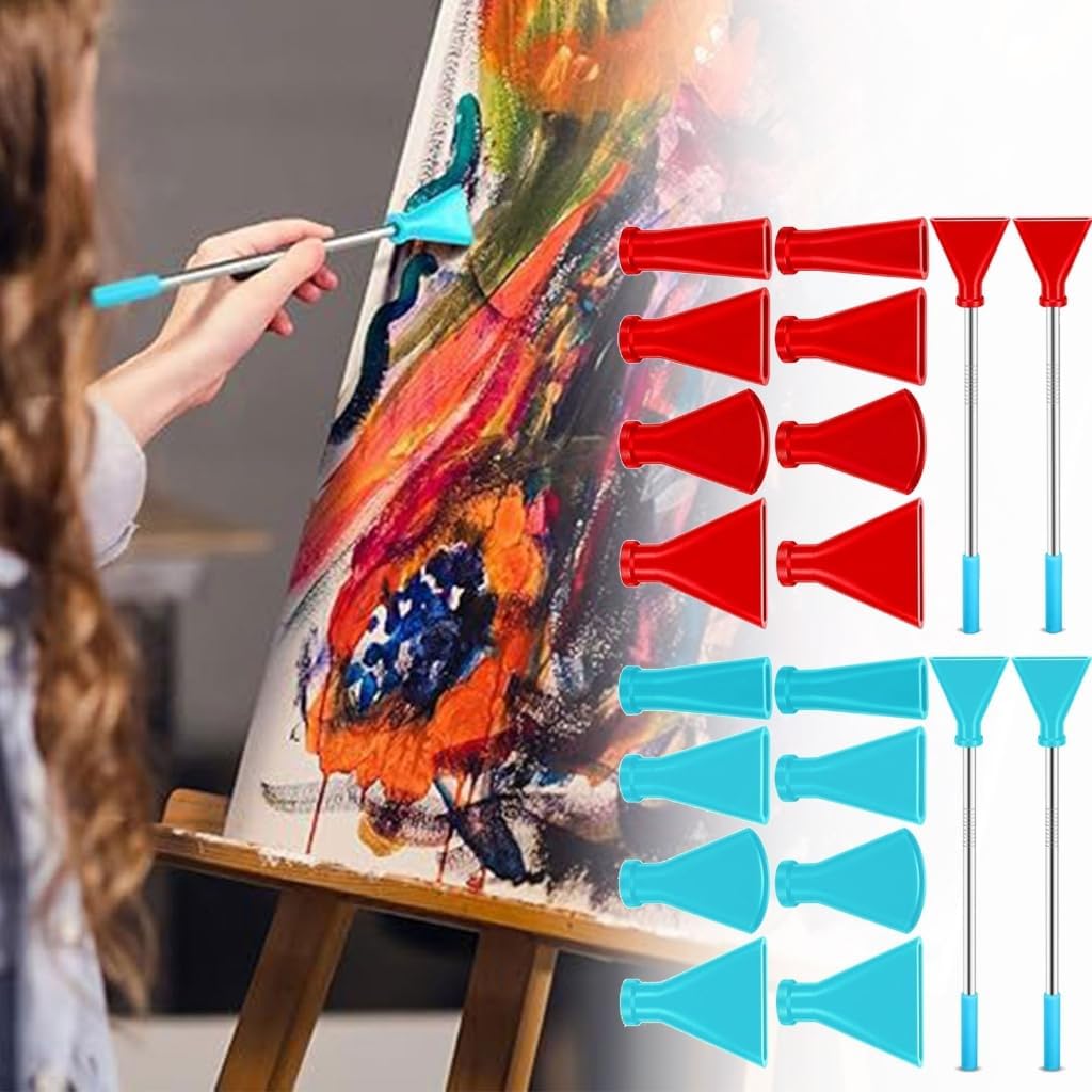 Professional Acrylic Pouring Accessories 4 Size Blowing Nozzles Stainless Steel Straws Art Tool Set Paint Supplies