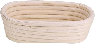 Panier ovale en osier pour fermentation du pain - 28 x 14 x 8 cm