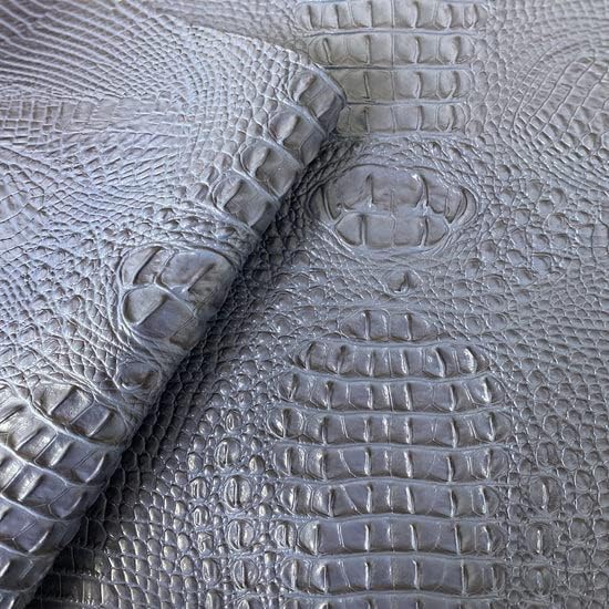 Blue Amazon 3D Embossed Gator Faux Leather Vinyl Fabric - Sold by The Yard - 56"