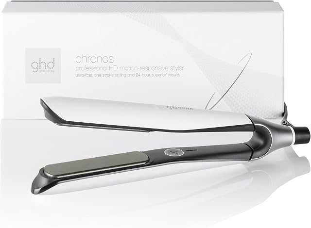 Ghd Chronos Styler ― 1" Redresseur de cheveux, 3X Plus vite HD Styler Motion-Responsive pour un accident de haute définition résultats qui dernier 24hrs, 85% Plus de brillant, 2X Moins de frisottis, pas de dommages à la chaleur ― blanc