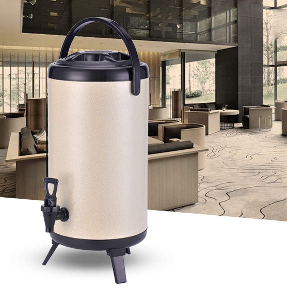 Dispensador de Bebidas Calientes, Hervidor de Bebidas Contenedor de Aislamiento de Acero Inoxidable, Portátil Urna de Café, Ideal para Conservas o Mantener Caliente Líquidos, 8L/12L
