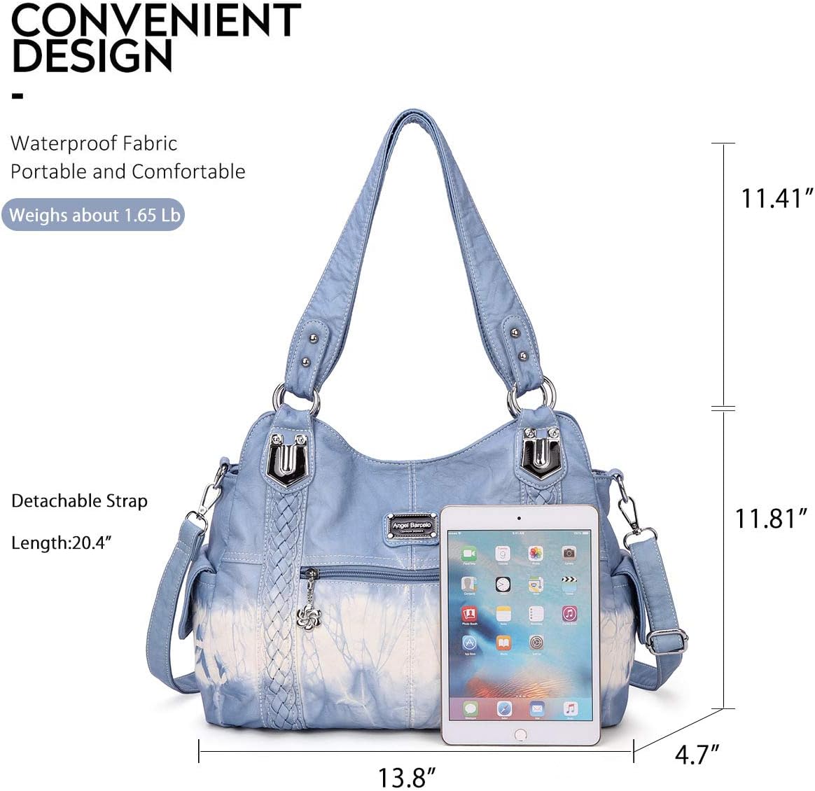 Angel Barcelo Purses for Women Soft PU Leather Shoulder Bag Crossbody Purse and Handbags