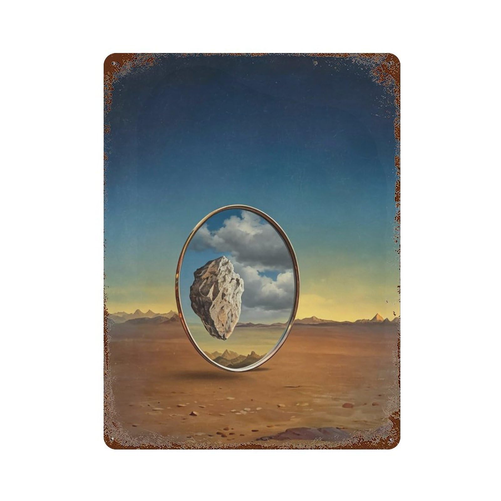 YHGERTKU Dali Surreal Abstract Realm (2) Wall Art Retro Iron Vintage Metal Tin Sign Poster Modern Decor for Living Rooms Gift 40x30cm