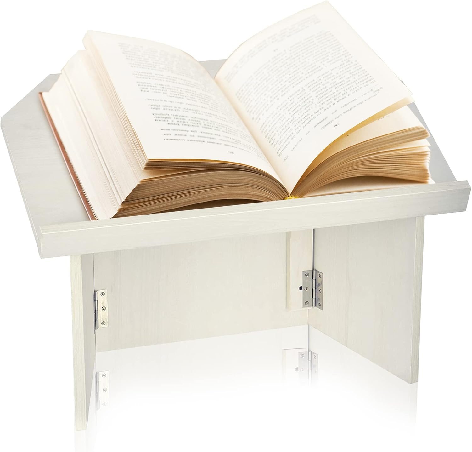 AdirOffice Tabletop Podium, Folding Podium Ideal as a Tabletop Lectern, Beige