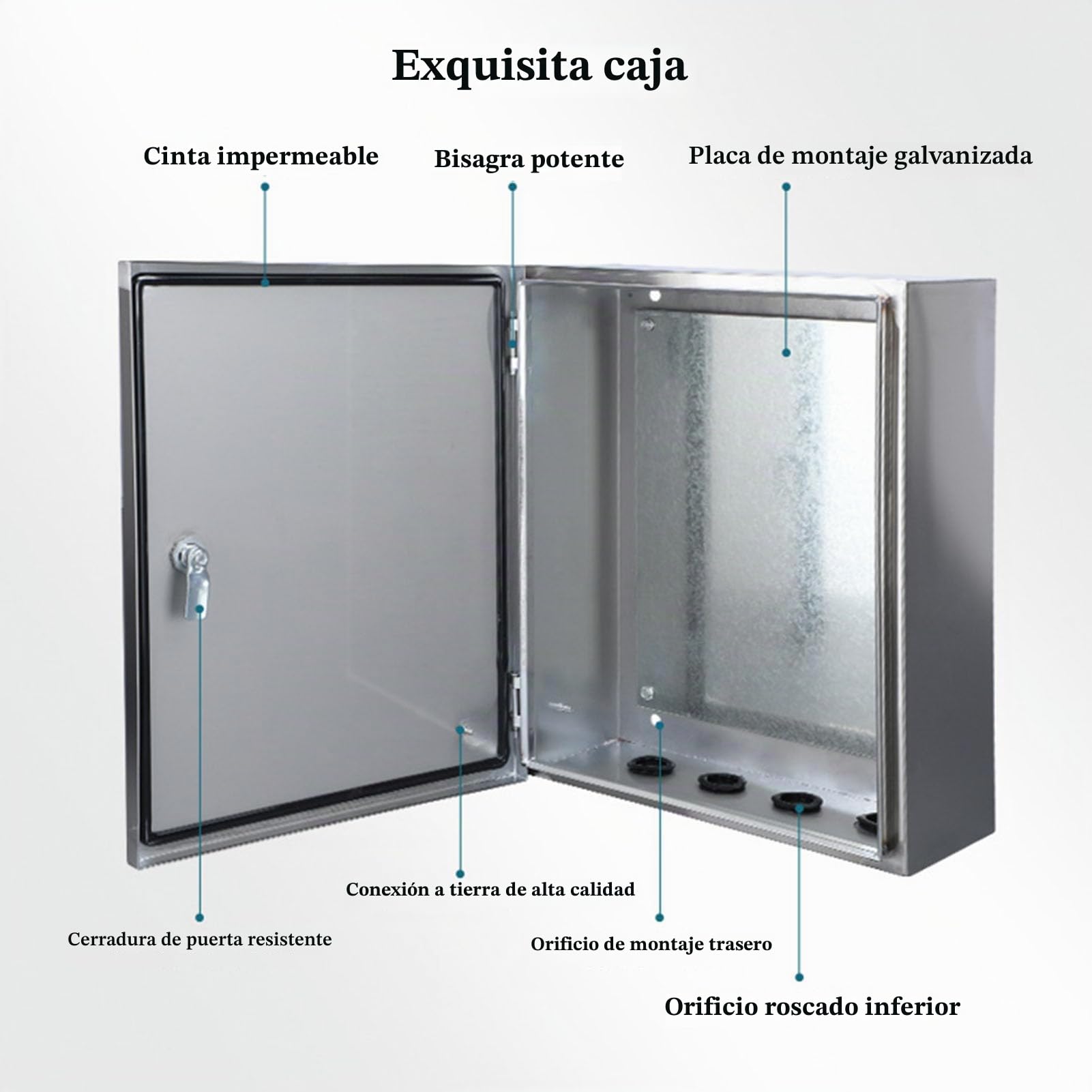 Caja de Armarios Eléctricos Metálicos，Caja de Conexiones Eléctrica con Cerradura Resistente A La Intemperie，Caja de Distribución de Caja de Conexión Eléctrica Al Aire Libre Caja de Proyecto