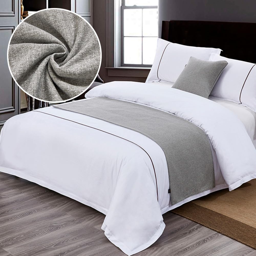 QRGMKL New Bed Runner Bedspread Premium Bed Scarf European Style Hotel Bedroom Home Bedding Protector Bed Runners and Matching Cushions-M||210X50cm for 1.5m Bed