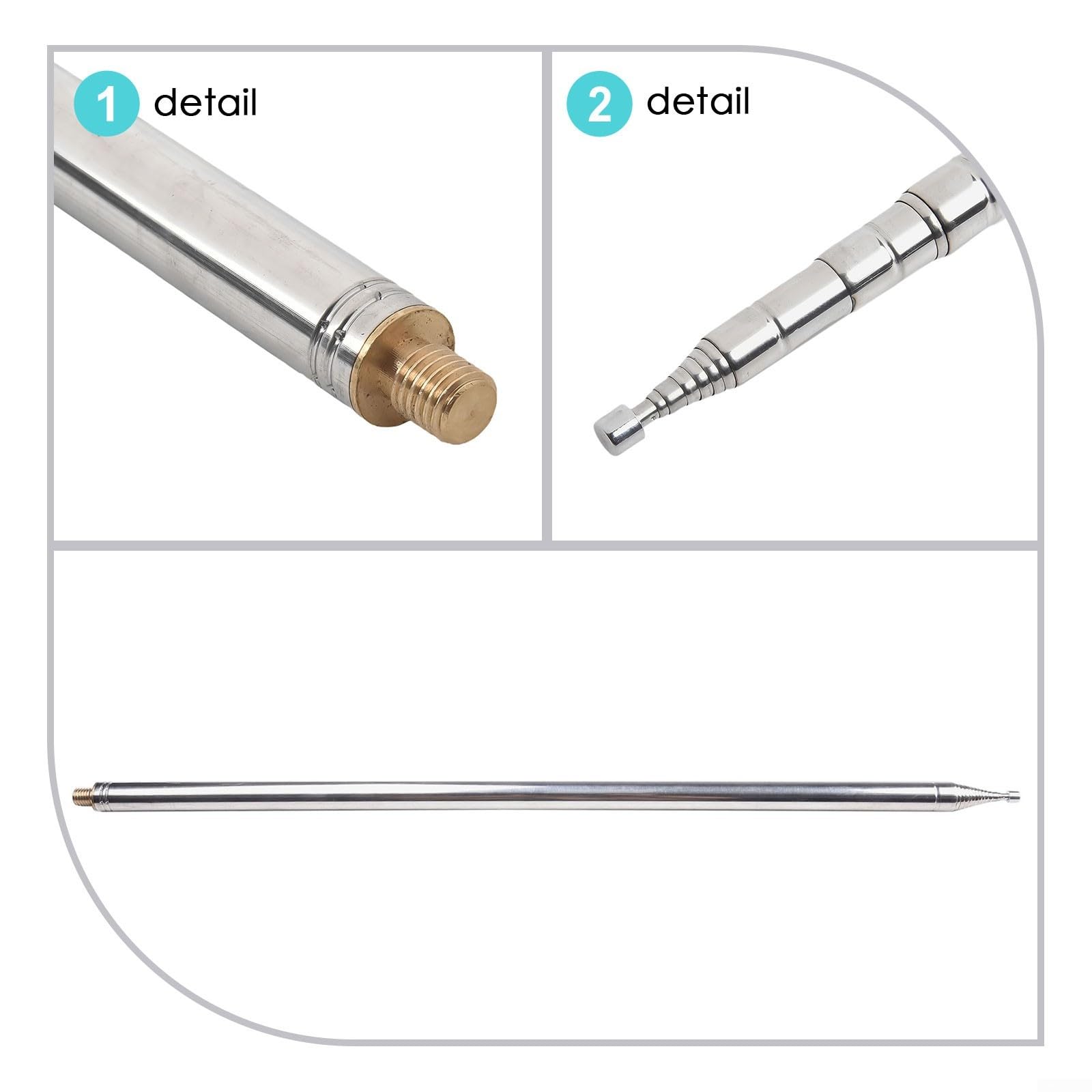 Antenna telescopica 5.6m 14-sezione M10 Acciaio Inox per Radio Onde Corte Amatoriale