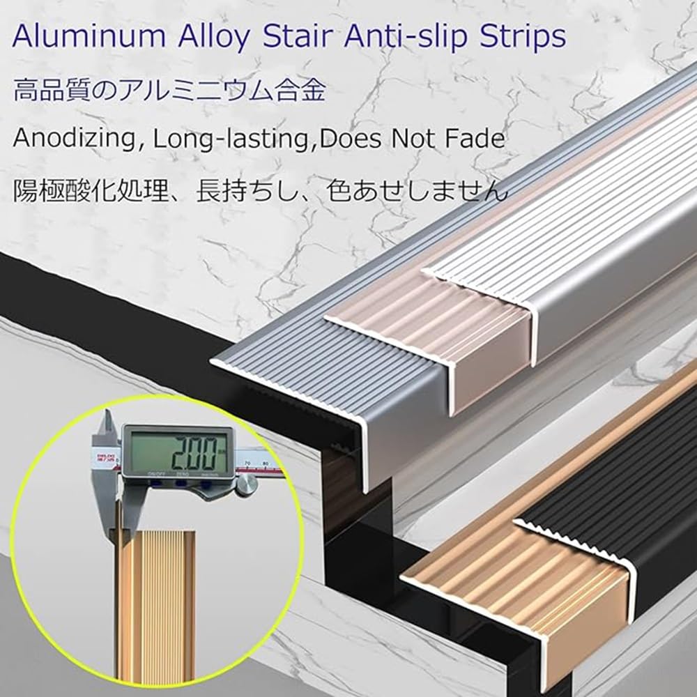 ILOOXI 3 Piezas Perfil Angular De 90cm Y 120cm, Perfil De Borde De Escalera De Aluminio, Cantonera Protector De Metal, Borde De Escalón Antideslizante, Esquina Para Cantos En Forma De L ﻿(Silver,3pcs-