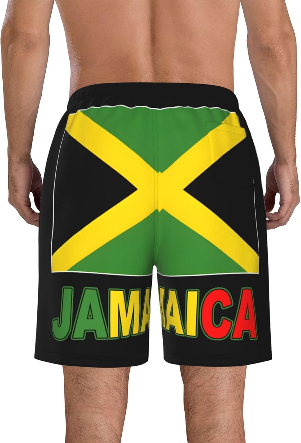 Jamaica Men's Swim Trunk Bathing Suit Hawaiian Swimsuits Mesh Lining Beach Shorts with Pockets - Image 4