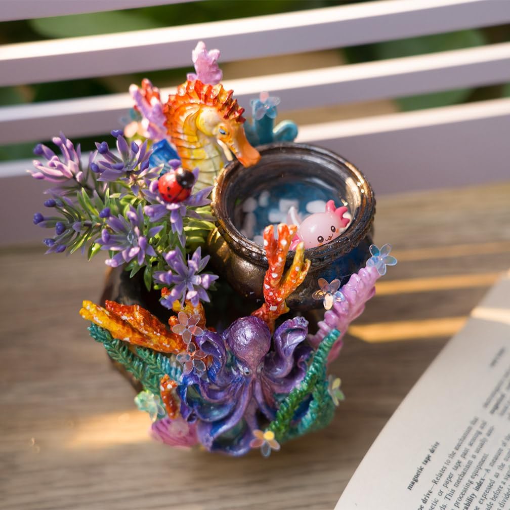 FUNSHOWCASE Flower Pot with Drainage Hole Silicone Molds 3-Count Triangle & Owl & Urban Chic, for Epoxy Resin Concrete Clay Succulent Planter Bowl Ashtray Candle Soap Pen Holder